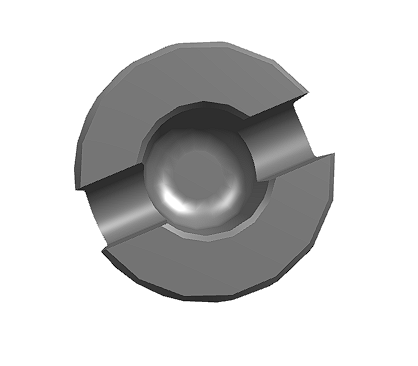 Schnecke D5 f. braun kurz