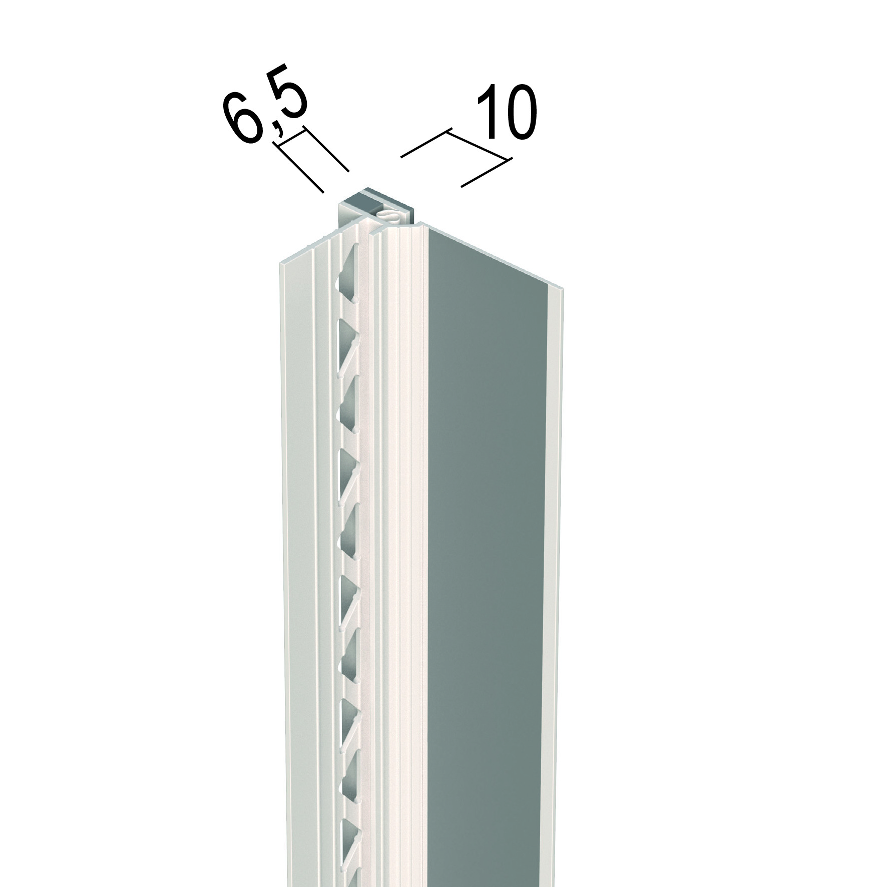 Anputzdichtleiste mit Schattenfuge und Membran 10mm