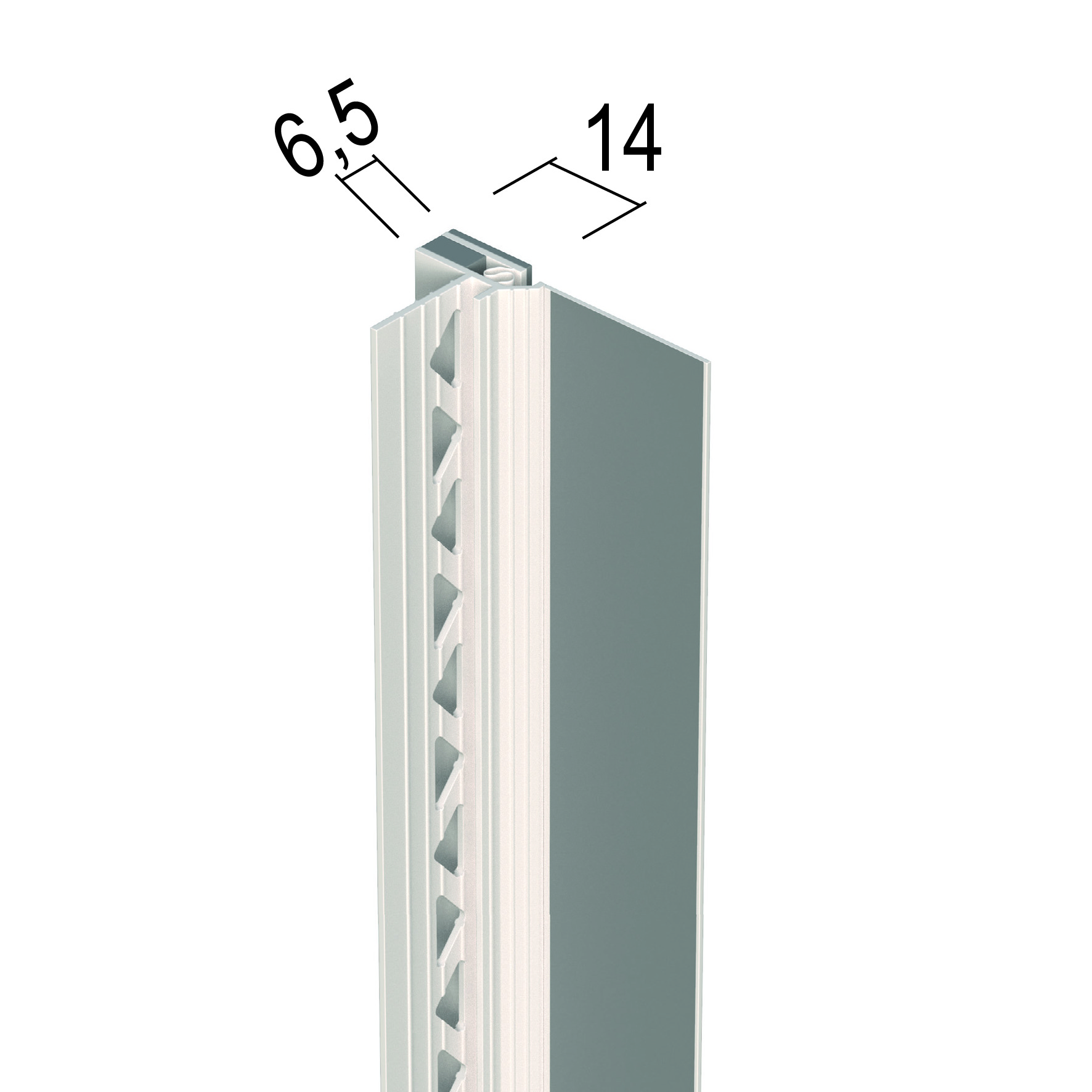 Anputzdichtleiste mit Schattenfuge und Membran 14mm