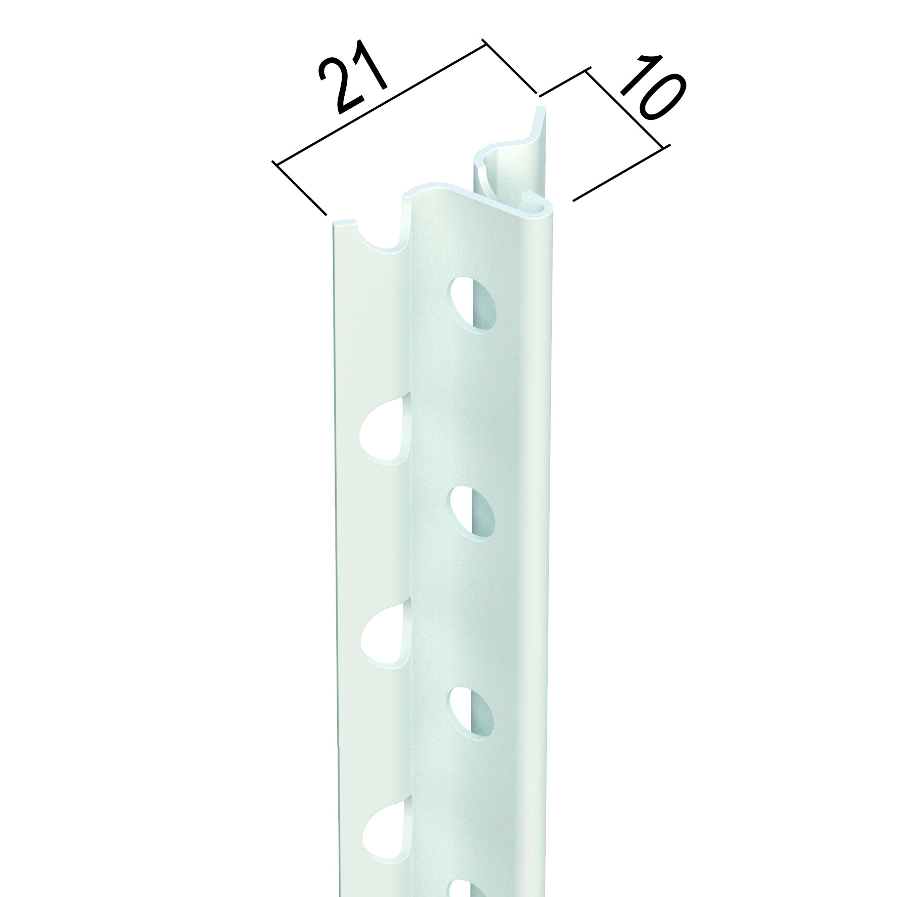 Putzlehre Alu weiß 10mm 2,6mtr (50 Stk)