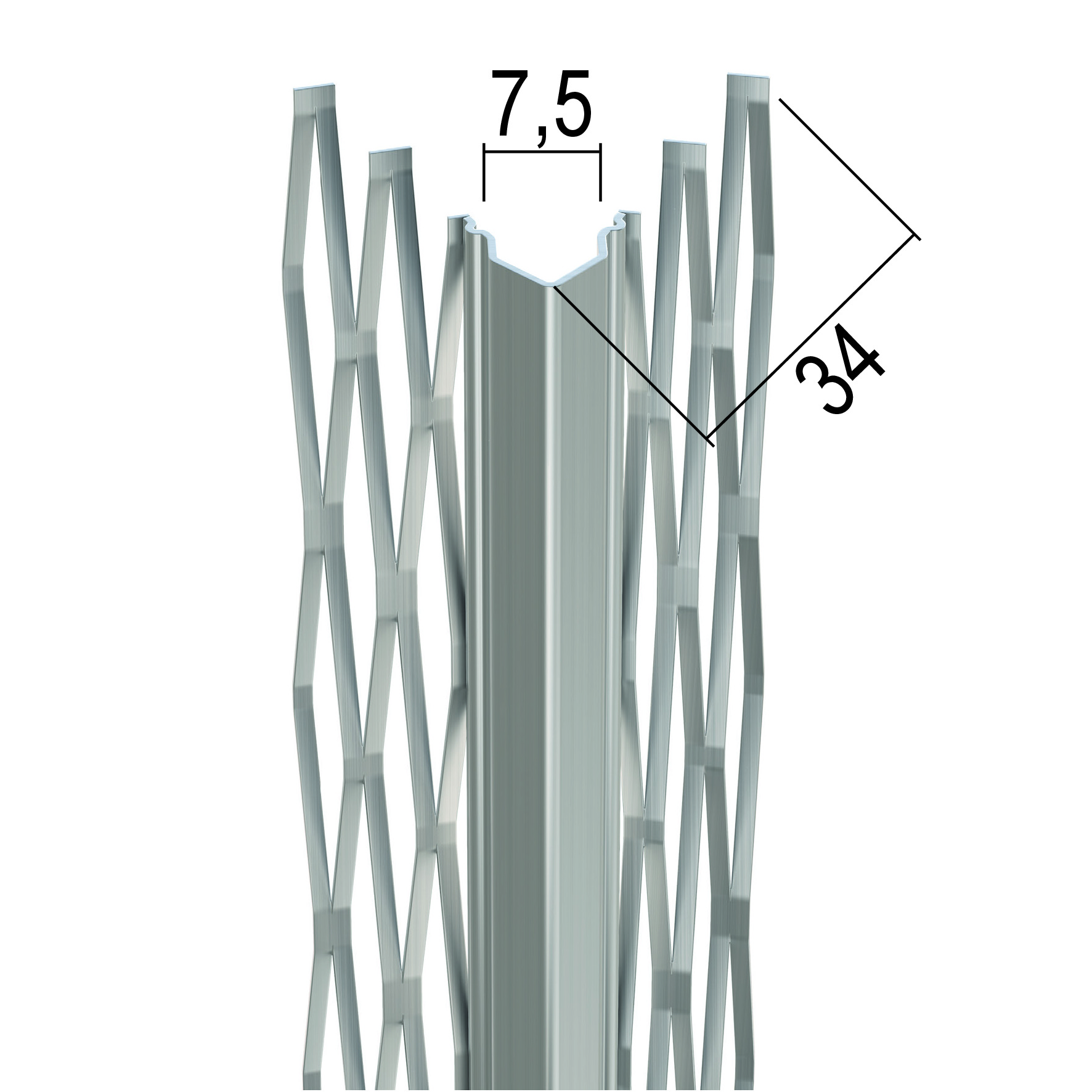 Kantenprofil Innenputz 260cm (25Stk)
