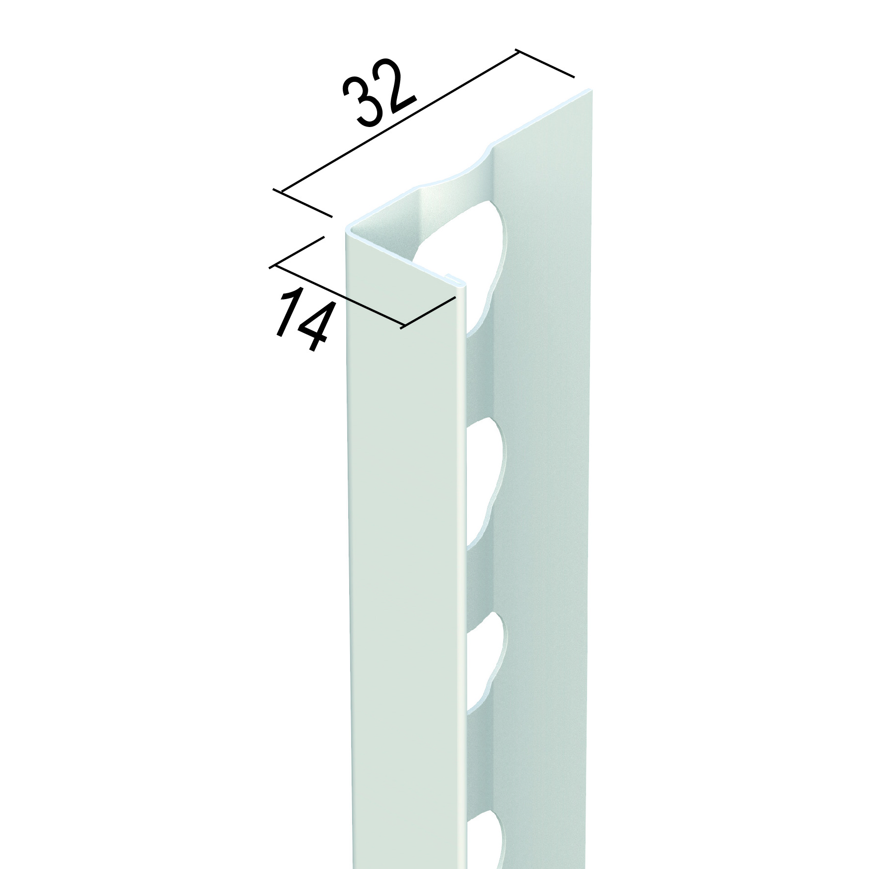Abschlussprofil Alu 14mm 9110 250 (25 Stk)