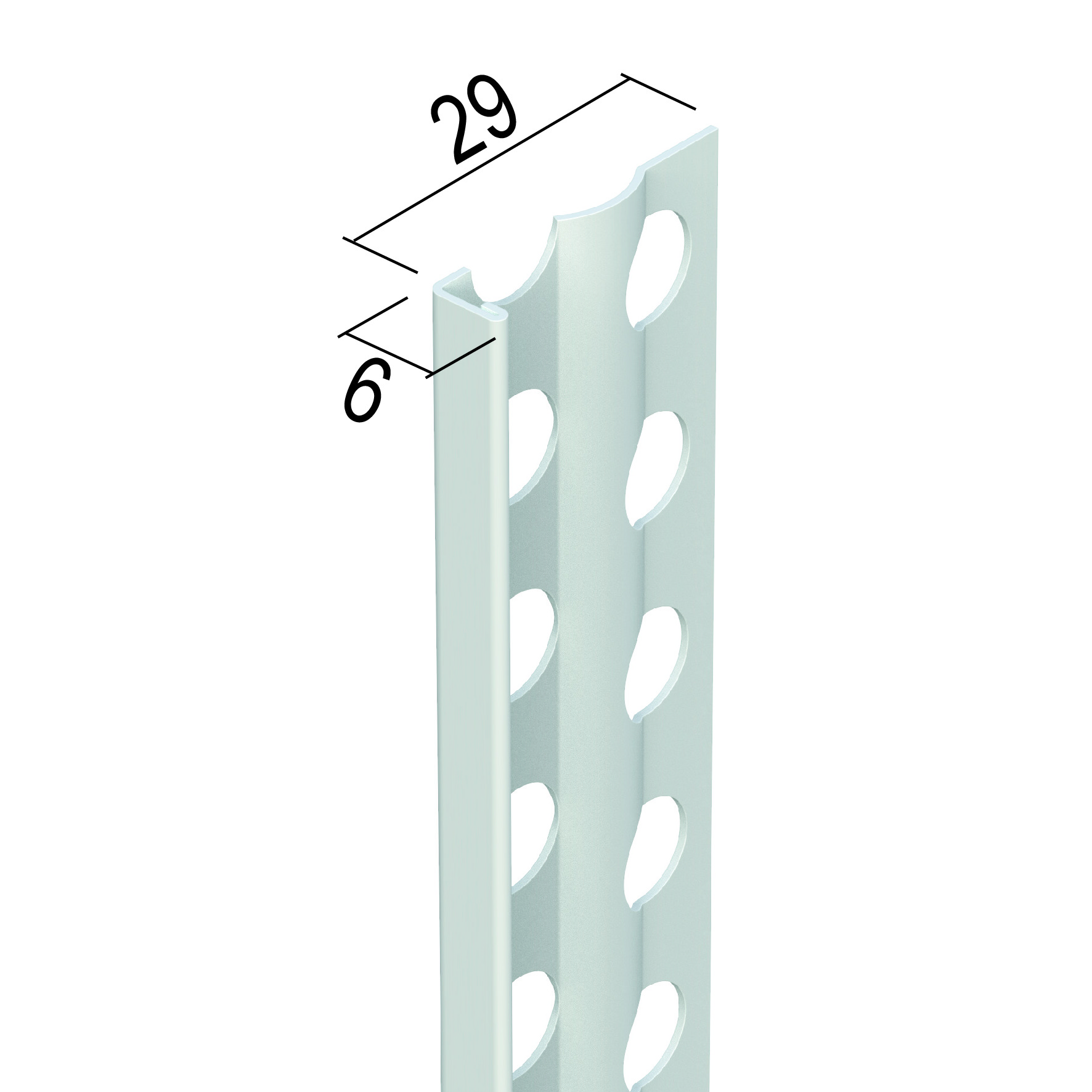 Abschlußprofil 6mm weiß grundiert (25 Stk)