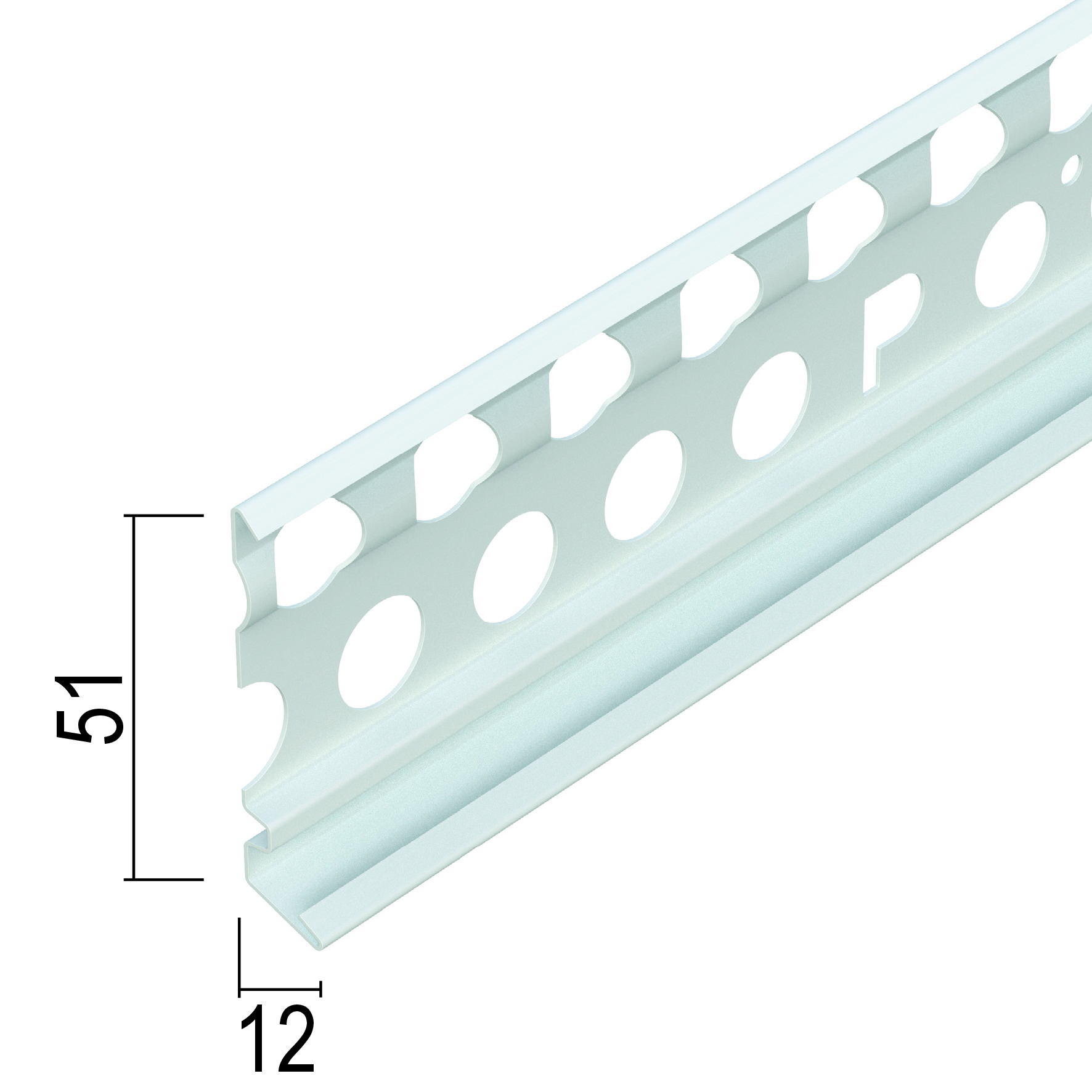 Sockelprofil Außenputz weiß grundiert (25 Stk)