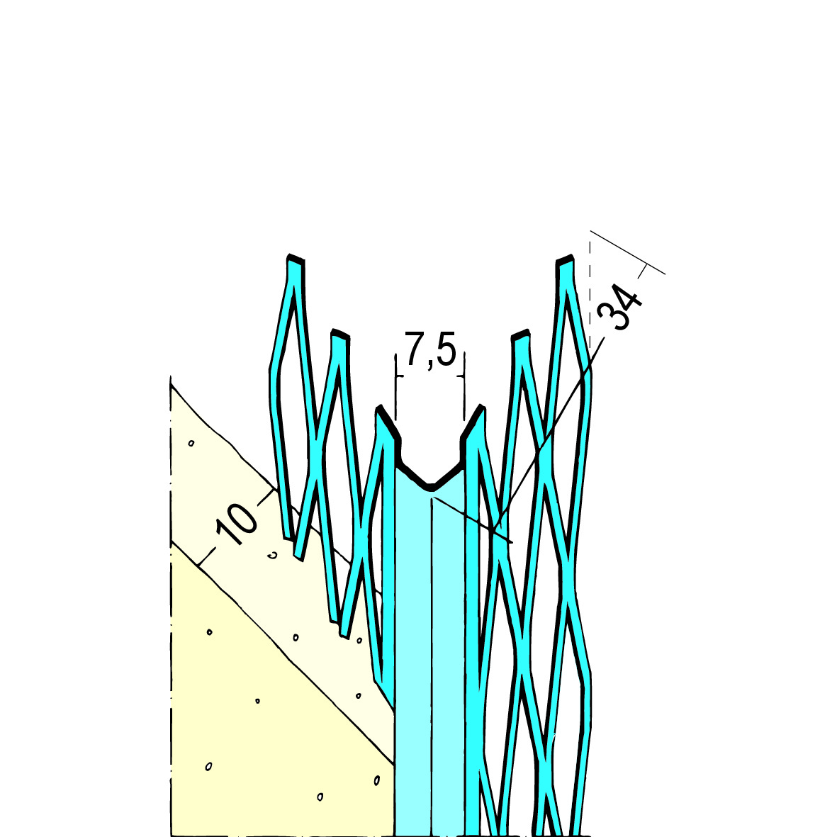Eckschutzschiene 1007x2600 (25 Stk)