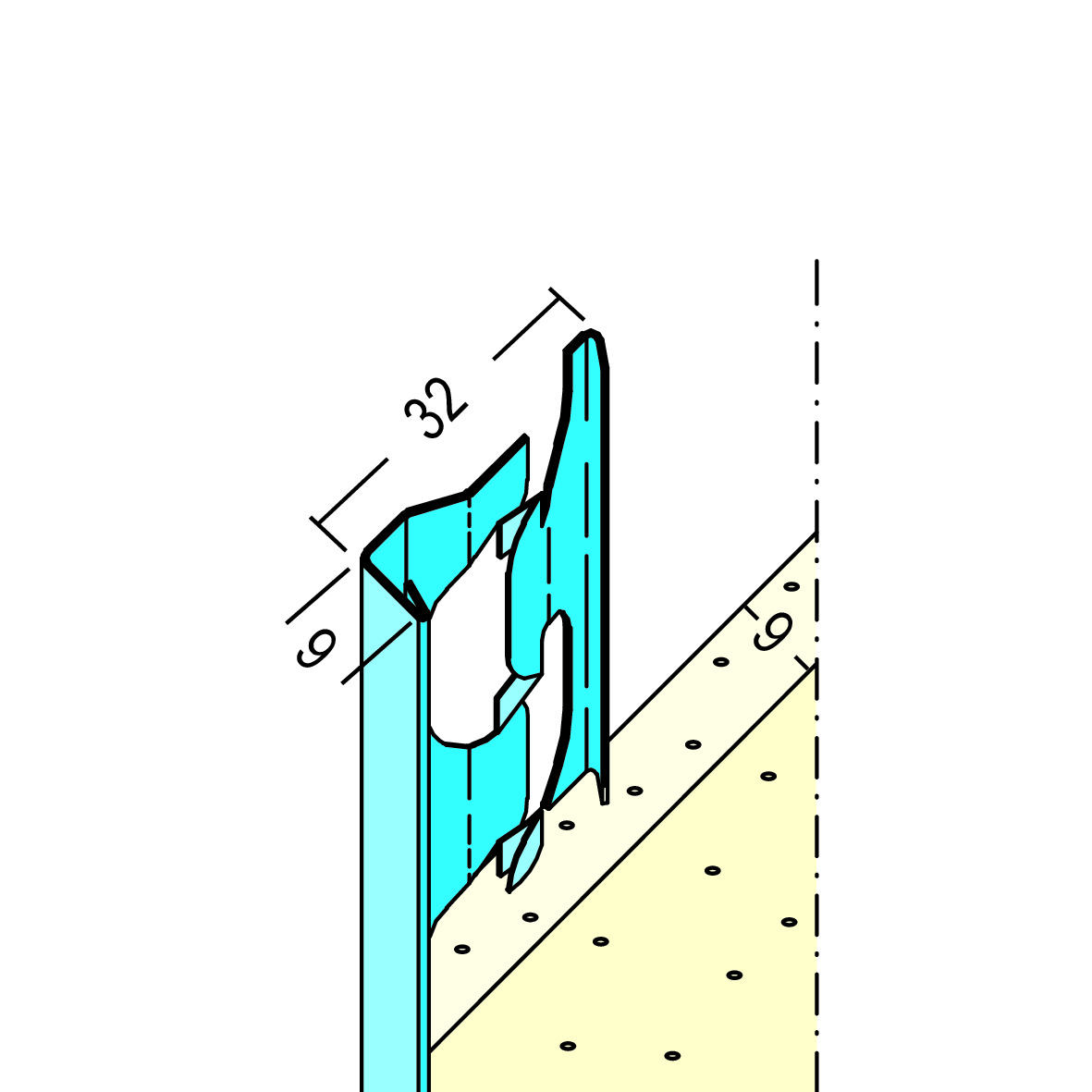 Abschlußschiene 1211x2600 (25 Stk)