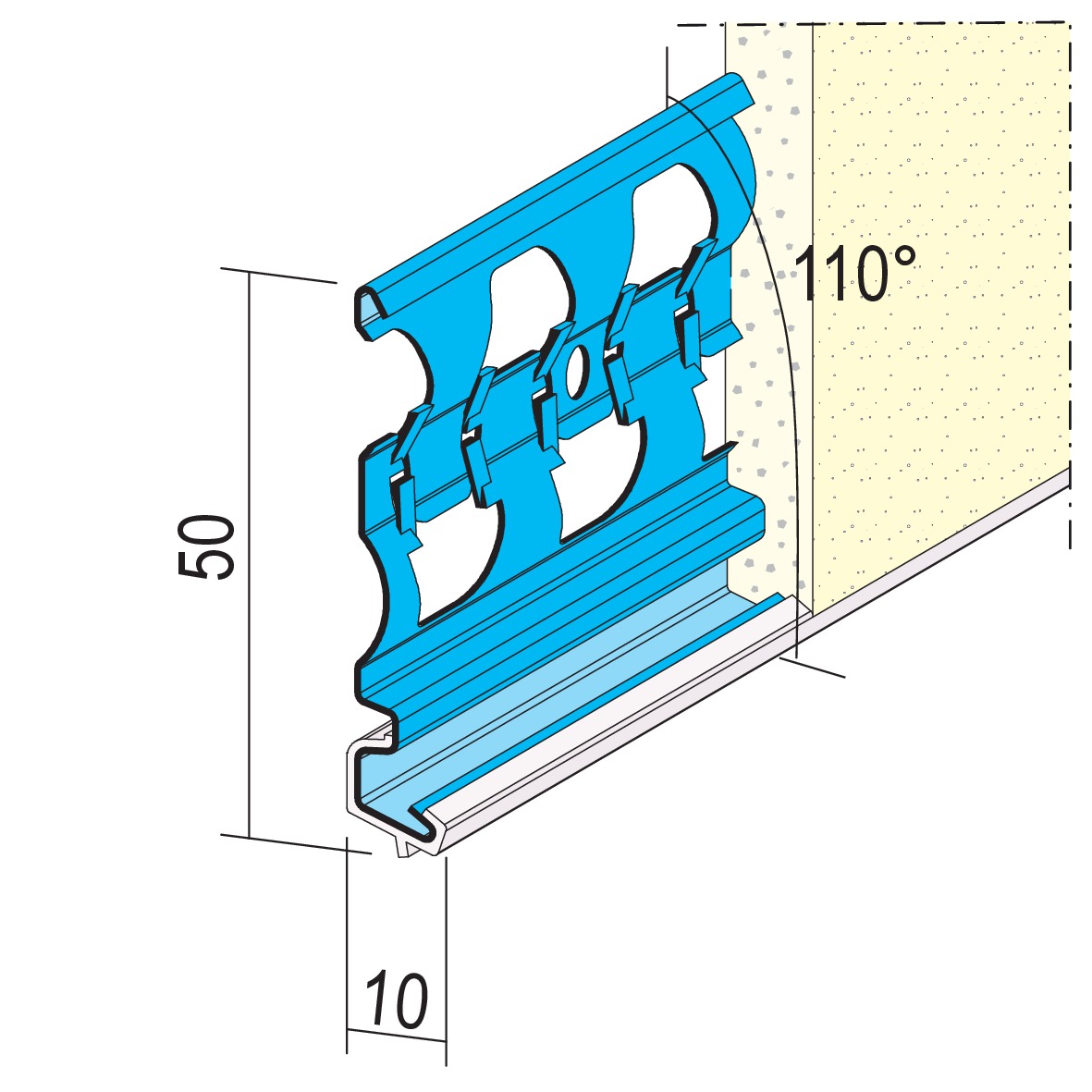 Sockelprofil 1227x2500 10mm (25 Stk)