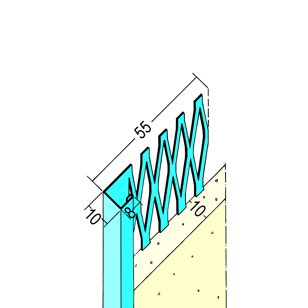 Putzabschlussprofil 1235x2600mtr (24 Stk)